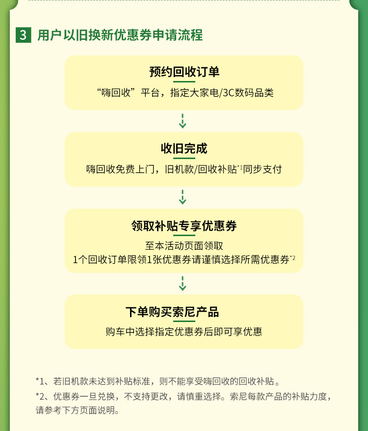 索尼官网以旧换新优惠活动