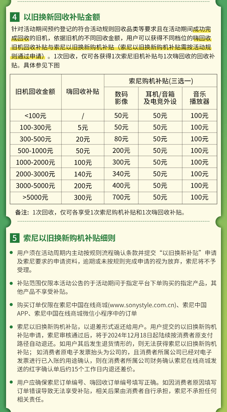 以旧换新补贴活动