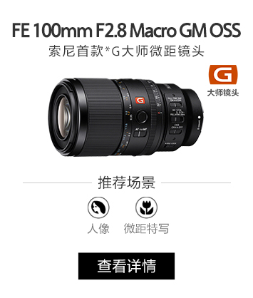FE 100mm F2.8 Macro GM OSS索尼首款*G大师微距镜头