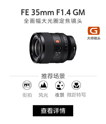 FE 35mm F1.4 GM 全画幅大光圈定焦G大师镜头