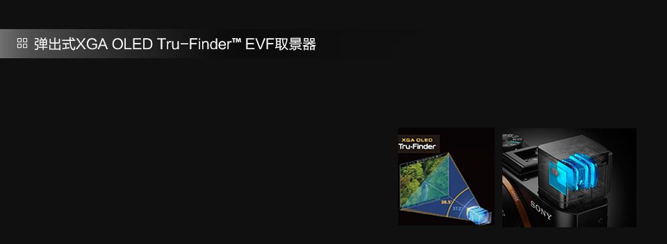 弹出式 XGA OLED Tru-Finder™电子取景器结构示意图