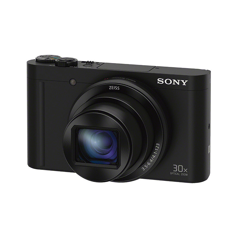 DSC-WX500数码相机 黑色（约1820万有效像素 约180度可翻转屏 30倍光学变焦 WiFi/NFC）