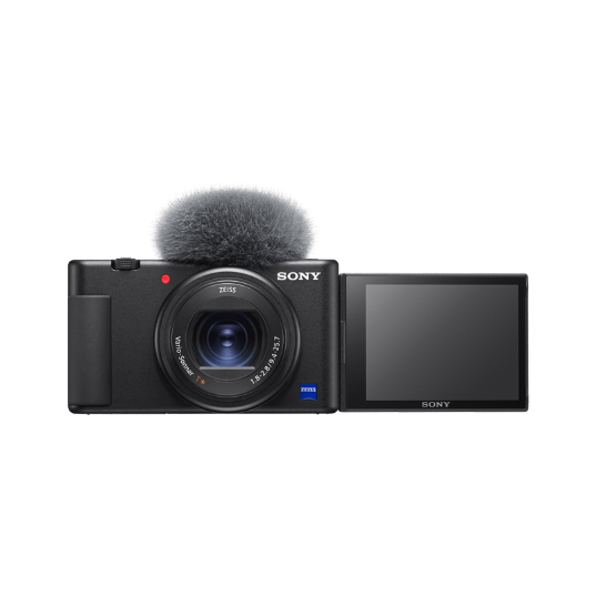 ZV-1 入门数码相机 口袋相机  美肤高颜值 小巧大变焦 24-70mm F1.8-2.8大光圈蔡司镜头 Vlog相机 黑色 - 产品图