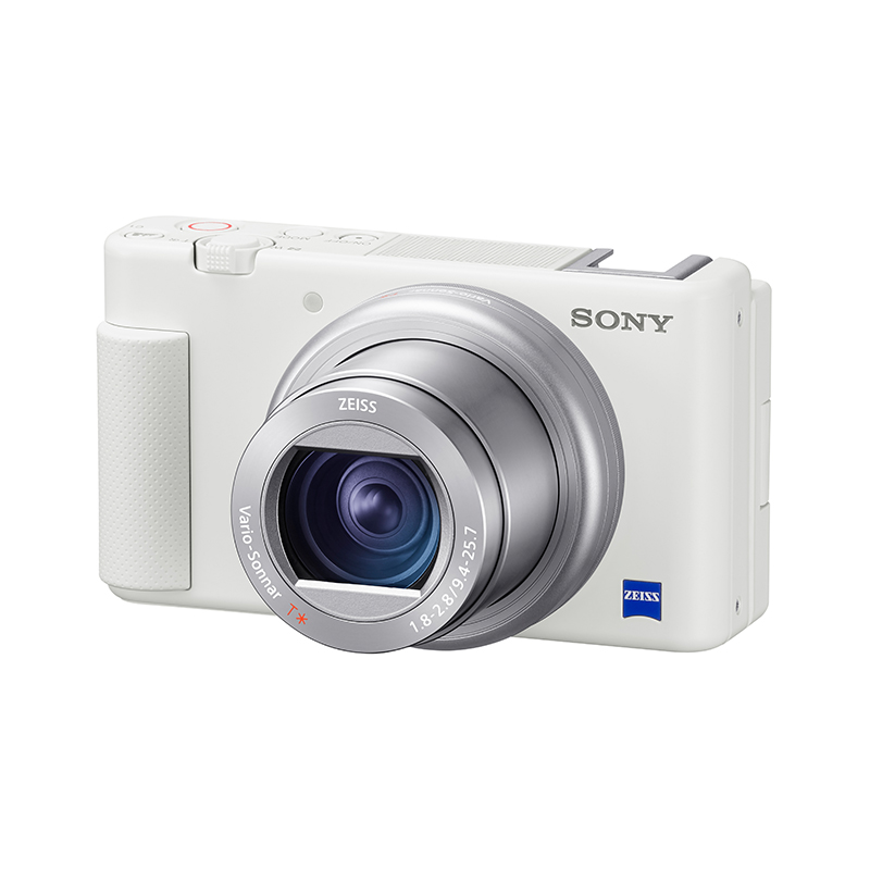 ZV-1 入门数码相机  美肤高颜值 小巧大变焦 24-70mm F1.8-2.8大光圈蔡司镜头 Vlog相机 白色