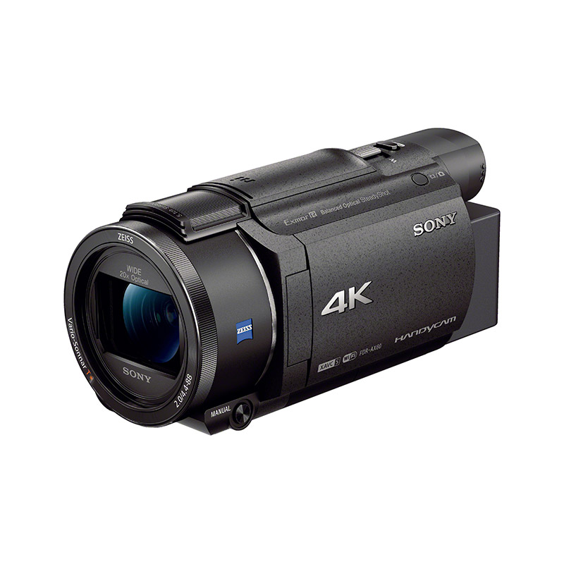 FDR-AX60 4K高清数码摄像机 黑色  (电子取景器 5轴防抖 快捷编辑 约20倍光学变焦）
