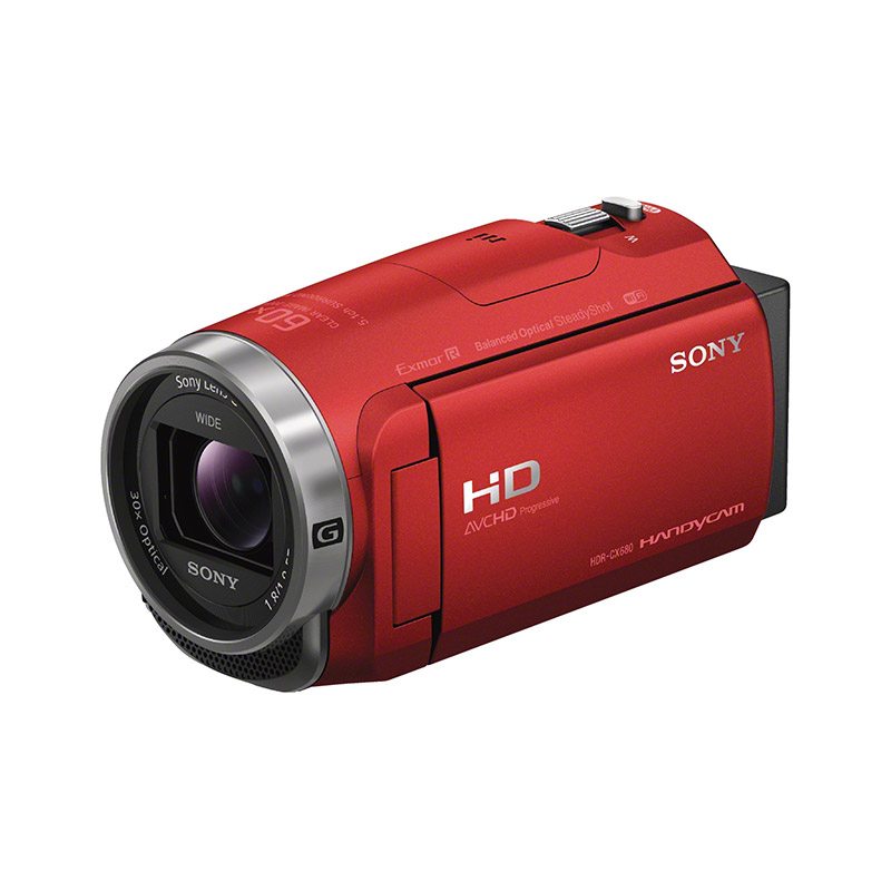 HDR-CX680 高清数码摄像机 红色 (5轴防抖 30倍光学变焦 64GB内存 多彩）