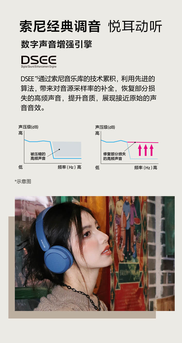 WH-CH520舒适高效头戴式耳机