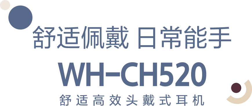 WH-CH520舒适高效头戴式耳机