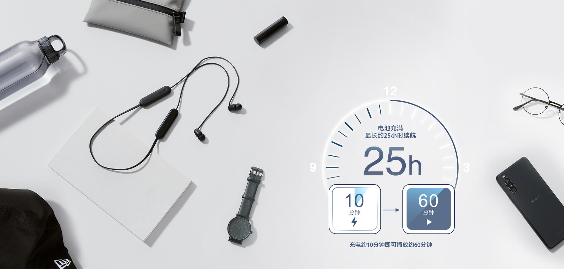 WI-C100长续航颈挂式无线耳机