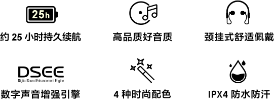 WI-C100长续航颈挂式无线耳机