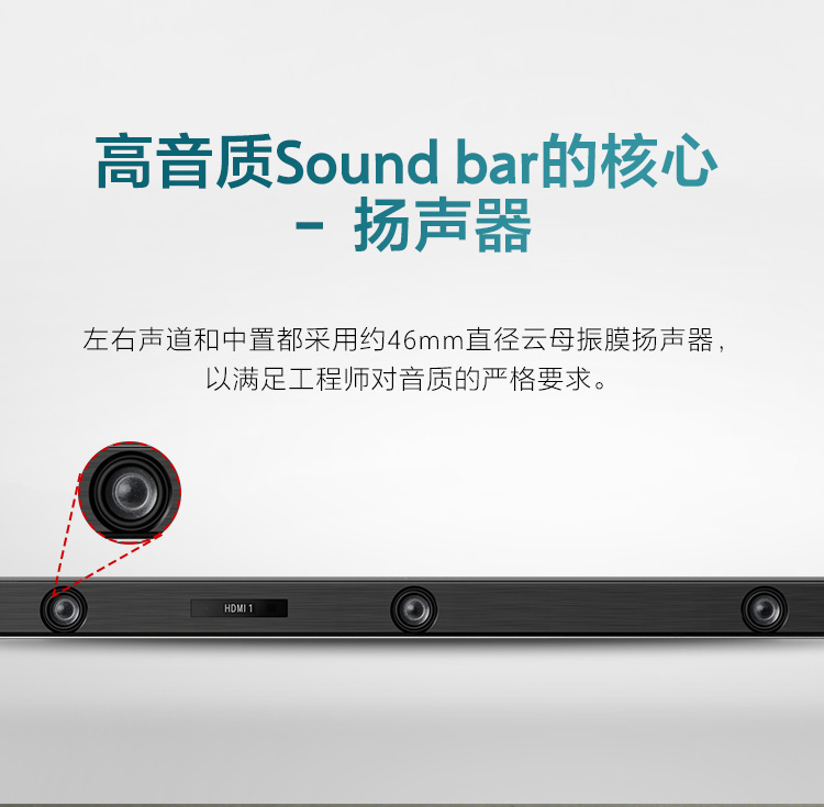 高品质SoundBar核心 扬声器