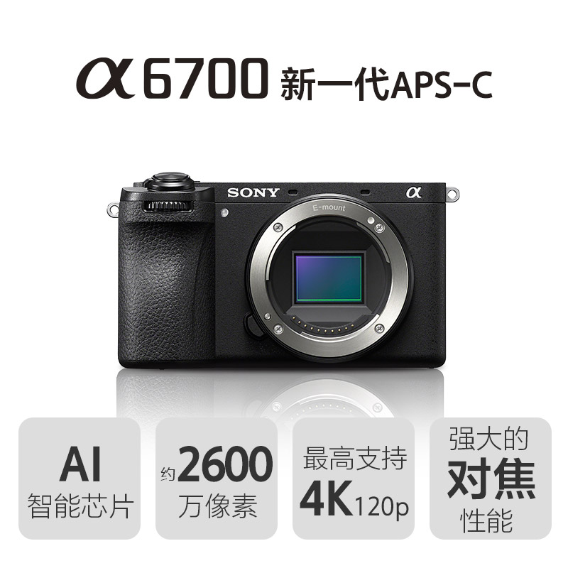 Alpha 6700 新一代APS-C画幅微单™相机 单机身 (ILCE-6700/α6700)