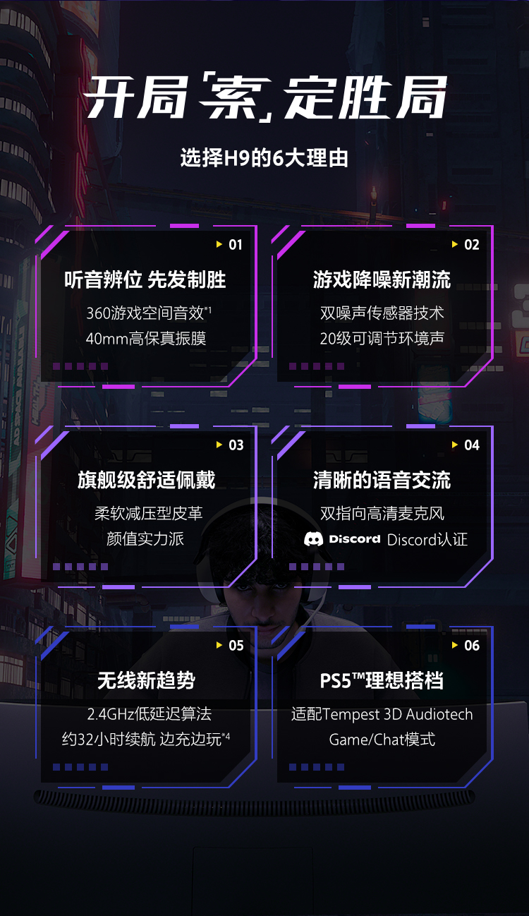 INZONE H9 旗舰降噪无线电竞耳机