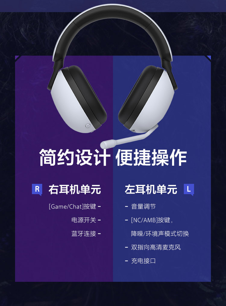 INZONE H9 旗舰降噪无线电竞耳机