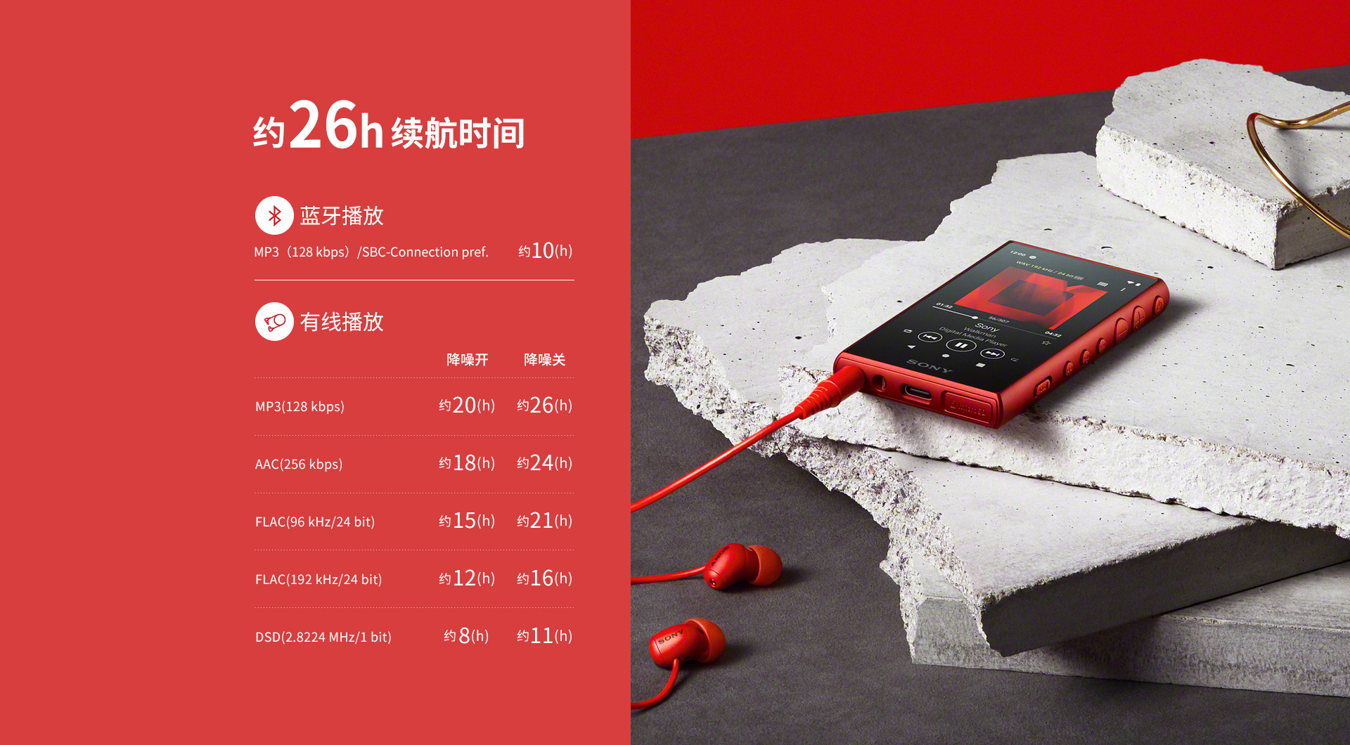 约26h续航时间