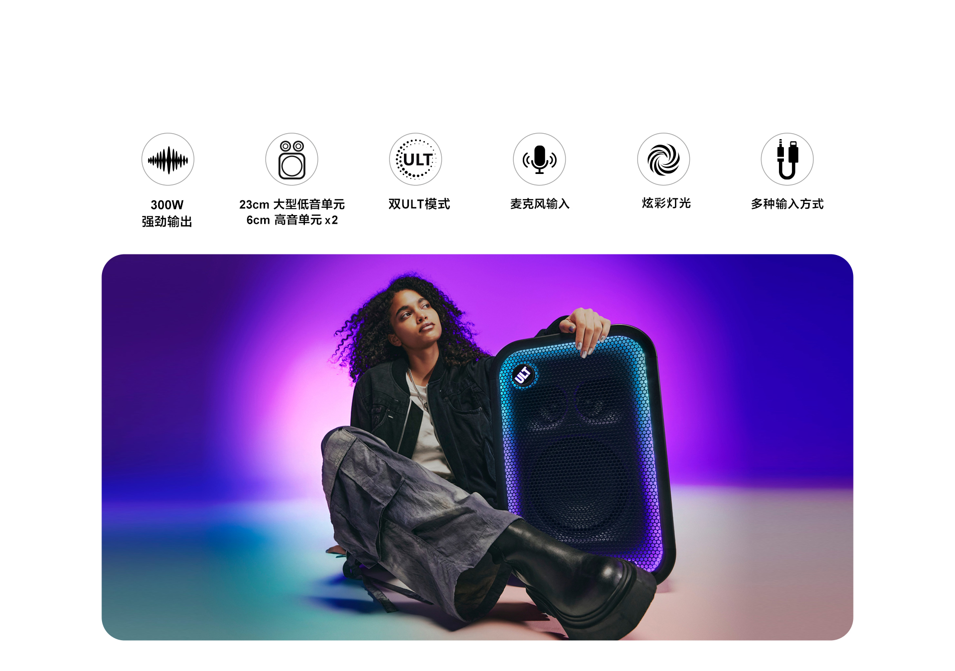 图解音箱六大功能特点，配人物与音箱同框的使用场景