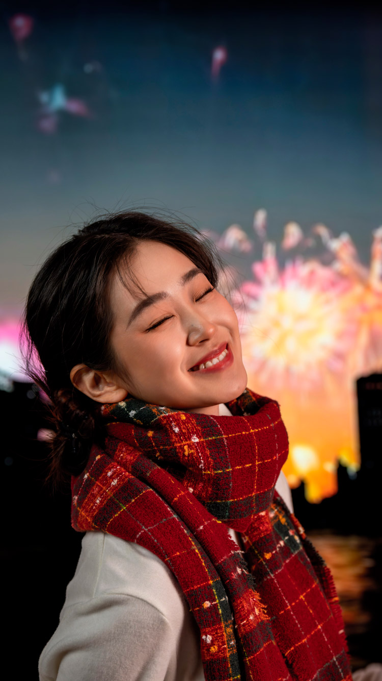 与索尼电视合拍烟花幸福瞬间