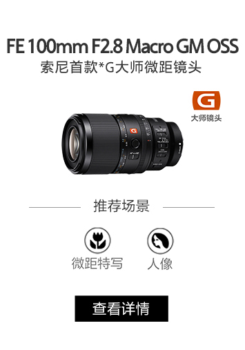 FE 100mm F2.8 Macro GM OSS索尼首款*G大师微距镜头