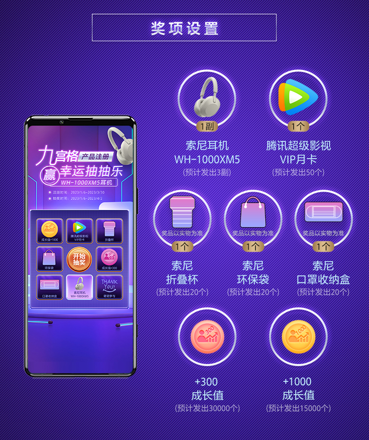 产品注册赢WH-1000XM5耳机